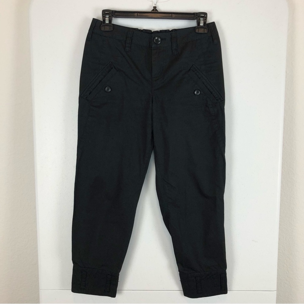 Armani Exchange Ankle Moto Skinny Black Pants Women's Size 0 (28x23.5) Cotton